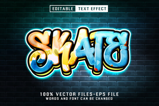 Skate Graffiti Text - Editable Text Effect