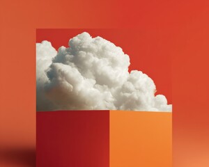 Poster - Premium Modern Cloud Formation with Voluminous Cumulus Detail Inspiring Atmospheric Dynamics for Professional Weather Marketing and Digital Content
