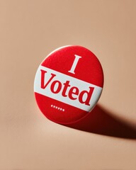 Poster - Professional High-Quality I Voted Sticker with Bold Graphic Design for Electoral Participation Campaigns and Voting Awareness Marketing Content