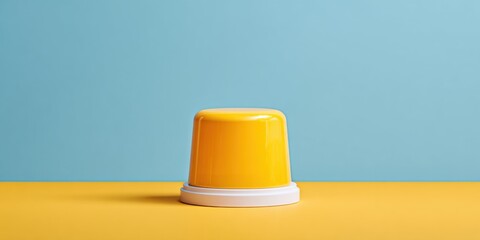 Leinwandbilder - Central Alert Siren Beacon Emitting Signal on Minimalist Tabletop for Safety and Immediate Threat Detection in Modern Warning Campaigns