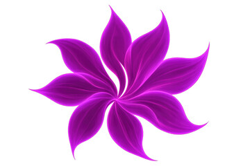 Poster - Rotating purple flower with glowing petals on a transparent background, ideal for creative projects