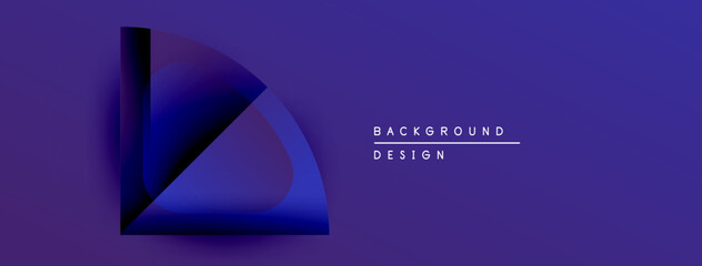 Poster - Abstract purple design features layered shapes, creating dynamic visual effect. Text reads background design. Minimalist, modern aesthetic.