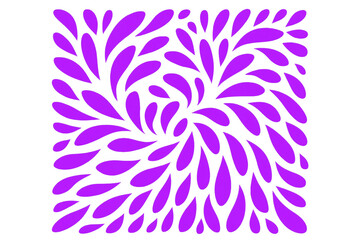 Aufkleber - Vibrant purple flower petals spinning, forming mesmerizing psychedelic pattern against transparent background for creative design projects