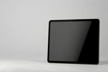 Poster - High Definition Picture of Black Tablet on White Background Mock Up