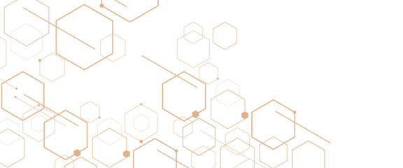 Fototapete - Vector abstract hexagons shape background medicine concept