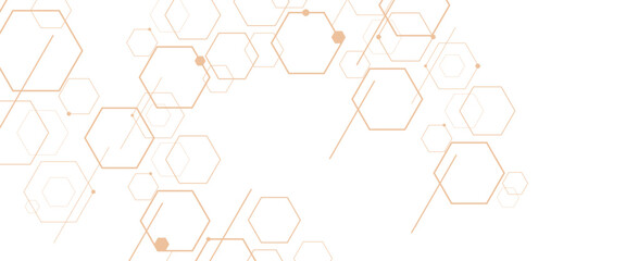 Fototapete - Vector abstract hexagons simple hexagonal elements