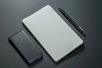 Poster - Ultra Quality Image of Notebook Mockup with Phone