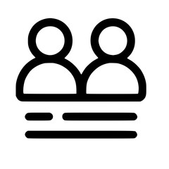Poster - Simple Outline Line Style Group of People Icon Shape Graphic