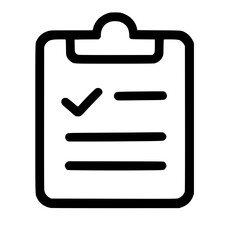 Poster - Outline Simple Clipboard Checklist Document Graphic Shape Icon Symbol