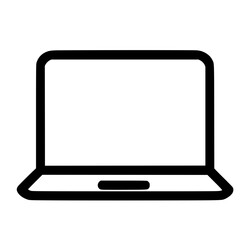 Aufkleber - Minimalist Line Art Portable Laptop Computer Device Electronic Gadget Icon