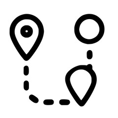 Poster - Outline Simple Location Route Destination Direction Map Travel Icon