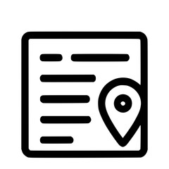 Poster - Simple Outline Style Location on Information Card Business Icon