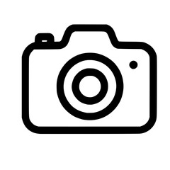 Poster - Simple Lineart Digital Camera Outline Isolated Technology Electronic Device Icon