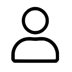 Poster - Minimalist Line Style Simple Human Profile Avatar User Account Icon