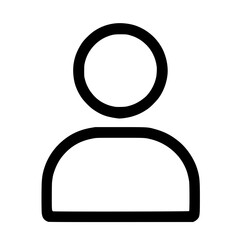 Poster - Minimalist Outline Person Profile Avatar Account User Interface Icon