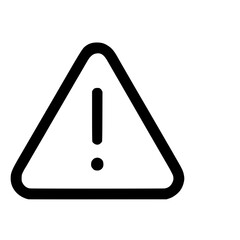 Poster - Simple Outline Triangle Exclamation Mark Attention Sign Warning Alert Icon