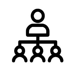 Poster - Simple Line Hierarchy Person Organization Management Structure Business Icon