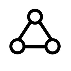 Poster - Simple Line Triangle Molecule Structure Chemistry Science Diagram Illustration