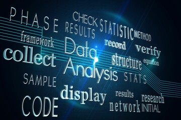 Poster - Computing buzzwords on black background