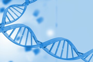 Poster - Medical background with blue dna helix