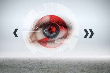 Poster - Red eye scanner interface
