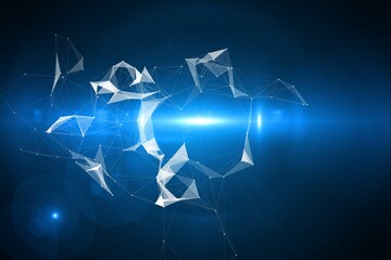 Poster - Glowing technological background