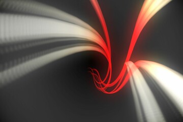 Poster - Red and white light waves