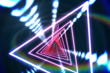 Poster - Triangle design with glowing light