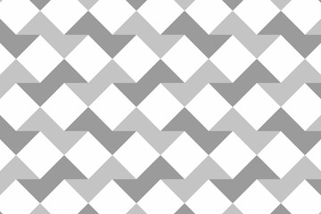 Poster - Repeating geometric pattern is appearing in flat design with white diamonds on grey zigzag bands