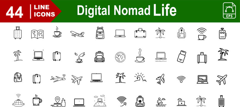 A comprehensive set of vector icons for web design, featuring symbols for internet, computer, business, media, technology, communication, and more, ideal for website buttons and illustrations