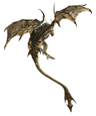 Wall Mural - 3d rendered fantasy dragon