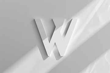 Fototapete - High Resolution of W Logo Branding Identity Corporate Logo Design White