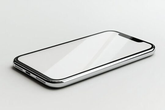 High Quality Visual of Cartoon Phone 14 Pro Right Side View in White Background