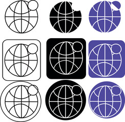 Poster - internet website click icon Pro Vector,No internet acess icon. Vector illustration