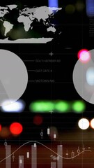 Poster - Animation of statistics processing over out of focus lights and cityscape