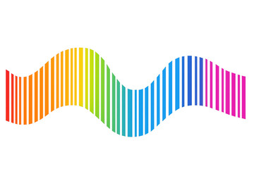 Leinwandbilder - Colorful wavy gradient blending vivid hues, creating dynamic visual movement across design composition