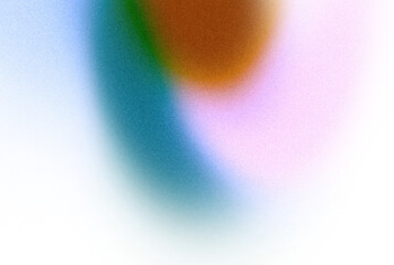 Wall Mural - grainy noisy gradients shape cutout on transparent background, abstract multicolor wave shaped vibra