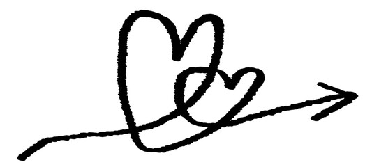 Hand drawn heart. Hand drawn heart icon. Hand drawn heart vector.