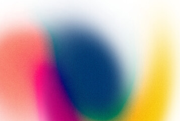 Wall Mural - grainy noisy gradients shape cutout on transparent background, abstract multicolor wave shaped vibra