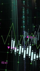 Poster - Animation of data processing over grid network against computer server room