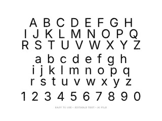 Aufkleber - Retro style hand drawn chalk board alphabet letters with vintage typeface design for educational posters, creative typography, signage, or decorative graphic artwork.