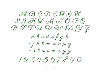 Aufkleber - Retro hand drawn chalkboard alphabet letters in vector format. Perfect for vintage typography, school-themed design, posters, and signage projects