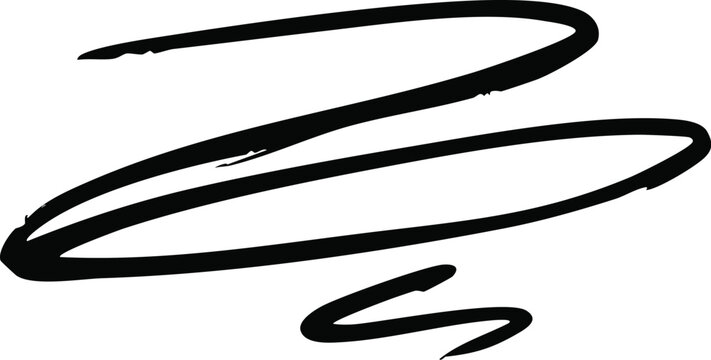 Hand-drawn Marker Line on a Transparent Background.brush, doodle, grunge, ink, marker, no people, paint, pen, stroke, crayons, drawing, scribble, art, collection, element, isolated, set, black, 