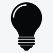 © Kamrun - Brilliant Idea Black and White Light Bulb Icon Illustration