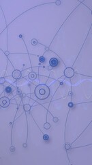 Aufkleber - Animation of network of connections over dna strand