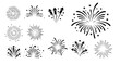 © JollyRita - Festive fireworks silhouettes create a celebratory and dynamic graphic element for designs and holidays.
