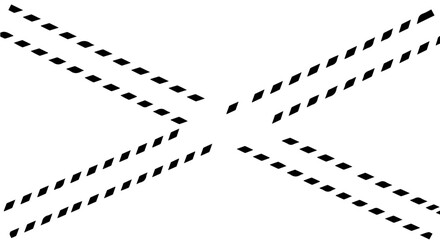 Poster - Abstract graphic art with diagonal lines forming an X shape on a clean white background for minimalist designs, silhouette