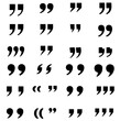 © Sabrita384 - Various black quotation marks in different shapes and styles are displayed in rows on a white background, silhouette