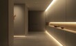 © Игорь Бондаренко - architectural lighting details, wall niches with LED light, indirect glow, minimalist surfaces, 2025 interior design