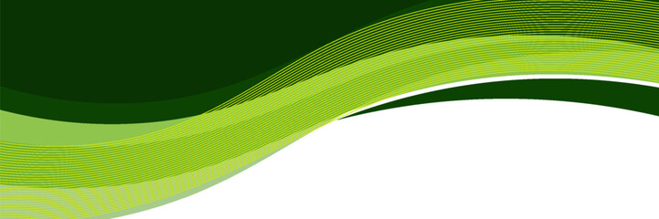Wall Mural - green banner, abstract green background with wave. vector